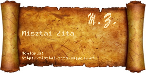 Misztai Zita névjegykártya